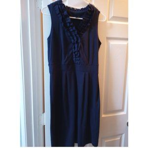 Navy Blue Ruffle Dress